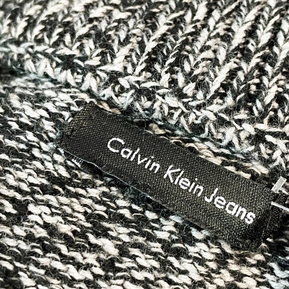 Calvin Klein Jeans Men's Quarter Zip Funnel Neck Long Sleeve Knit Sweater Large - Picture 5 of 7